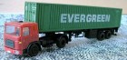 845 PSK Modelbouw Tractor trailer RABA-MAN with 40' container "Evergreen"